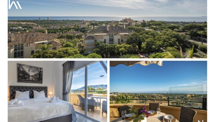 Luxury apartment with incredible sea and mountain views in Elviria Hills