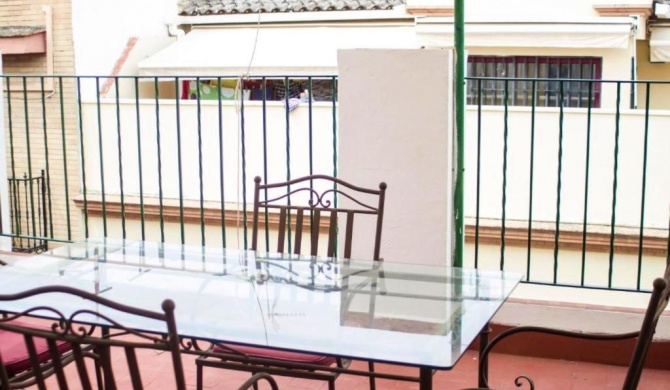 One bedroom appartement with city view terrace and wifi at Sevilla